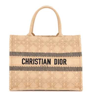 Christian Dior Book Tote Cannage Embroidered Raffi