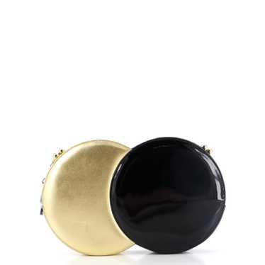 CHANEL Kisslock Double Circle Clutch Lambskin with