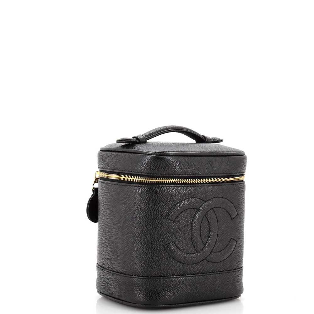 CHANEL Vintage Timeless Cosmetic Case Caviar Tall - image 2