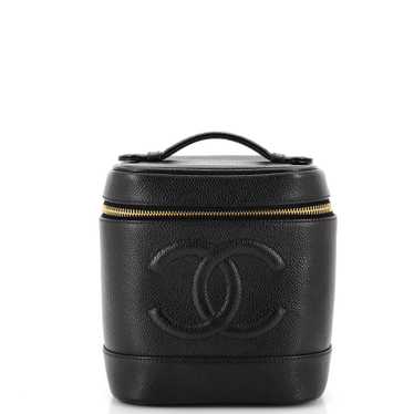 CHANEL Vintage Timeless Cosmetic Case Caviar Tall