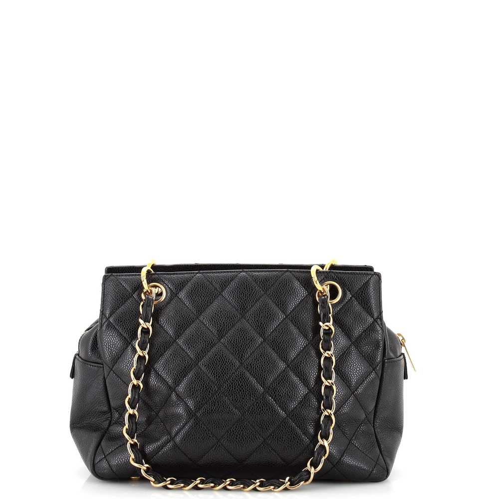 CHANEL Petite Timeless Tote Quilted Caviar - image 4