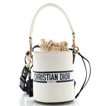 Christian Dior Vibe Drawstring Bucket Bag Leather 