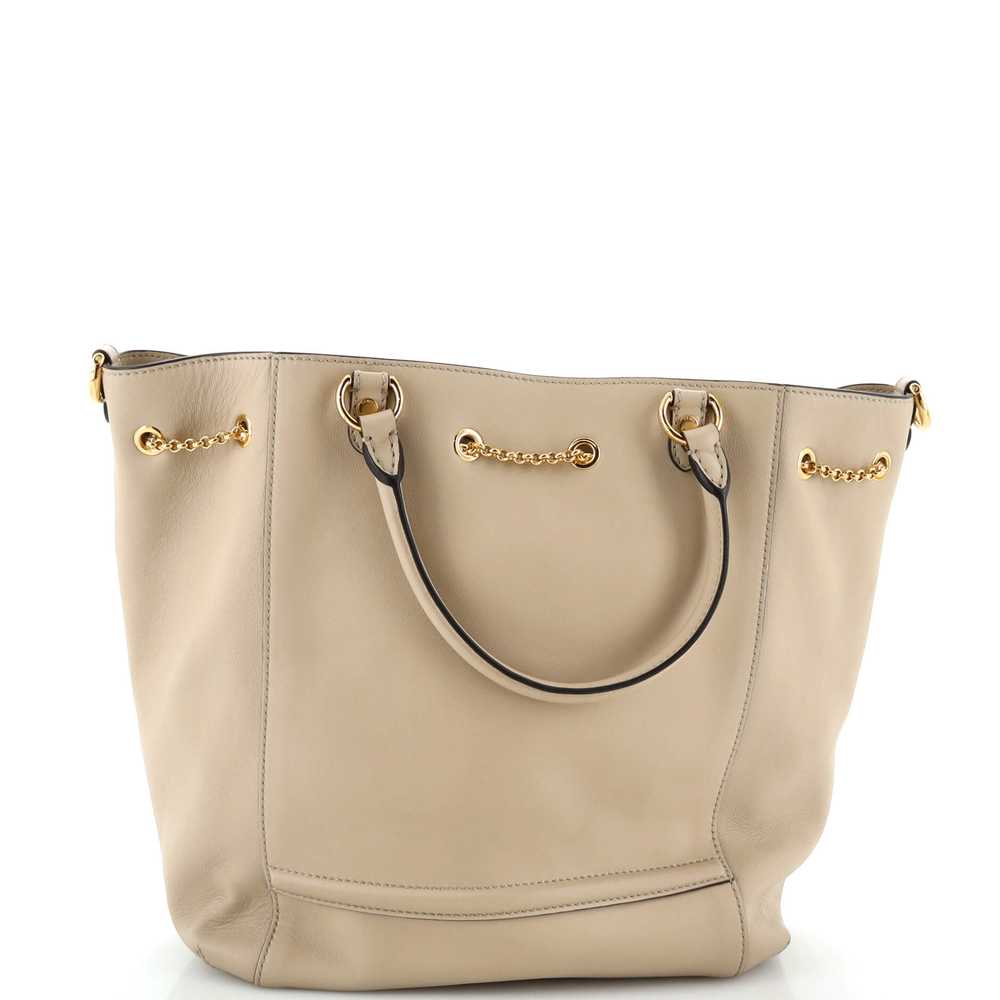 FENDI Karligraphy Chain Bucket Bag Leather Medium - image 3