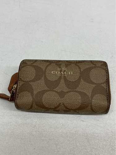 Coach Brown Coated Canvas Wallet