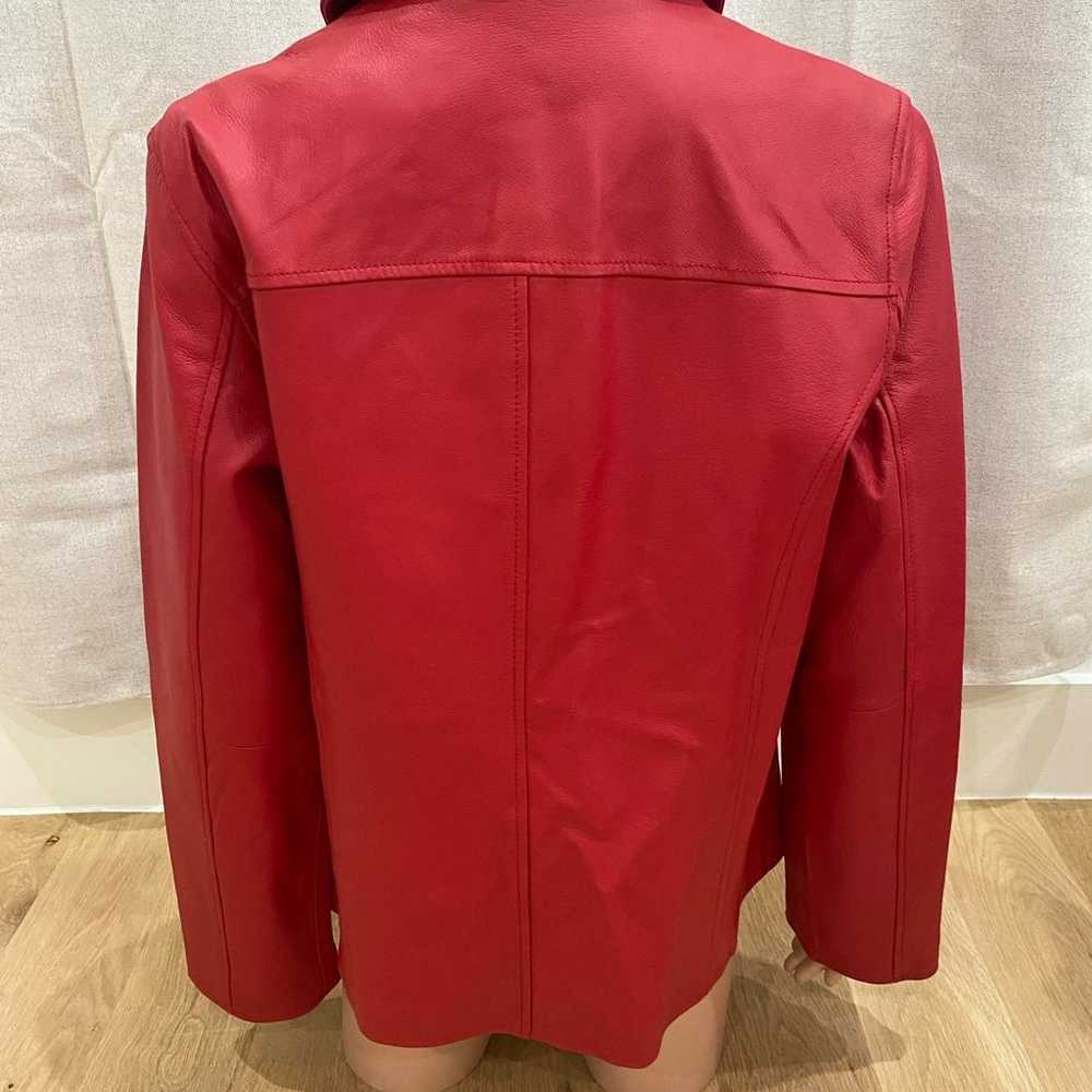 Chadwick’s Red leather jacket size M new condition - image 3