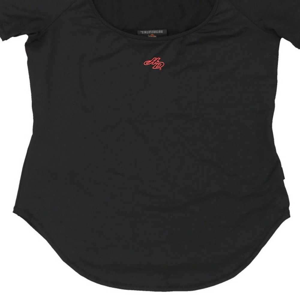 Harley Davidson T-Shirt - Medium Black Polyester … - image 4