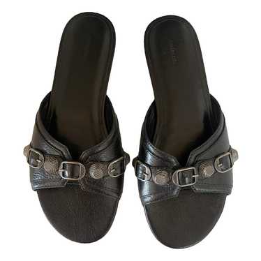 Balenciaga Cagole leather sandal
