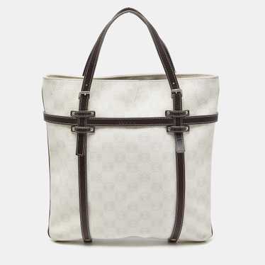 LOEWE Cream/Brown Signature Anagram Coated Canvas… - image 1