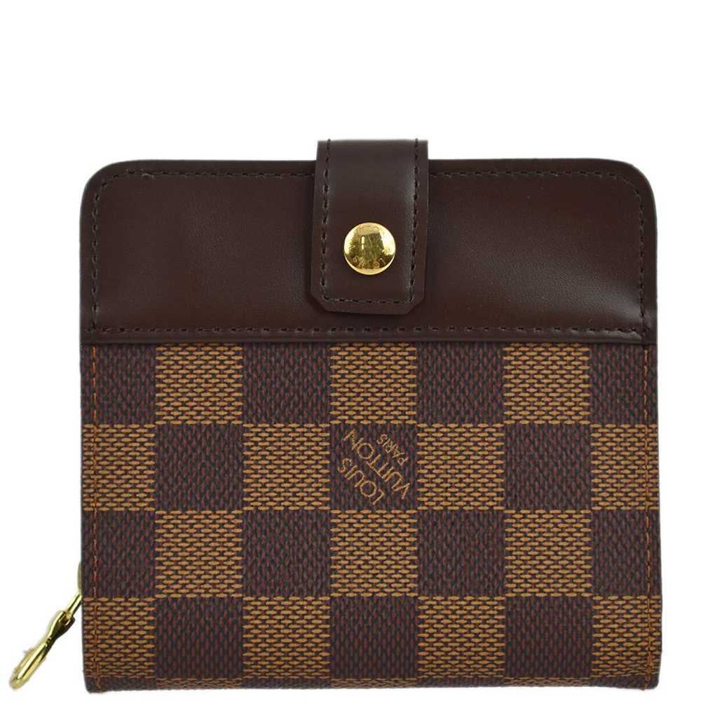 LOUIS VUITTON 2003 Damier Compact Zip Wallet N616… - image 1