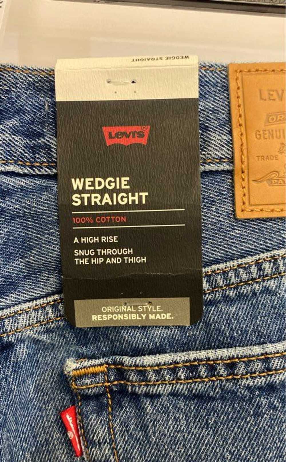 NWT Levi's Womens Blue Distressed High Rise Wedgi… - image 7