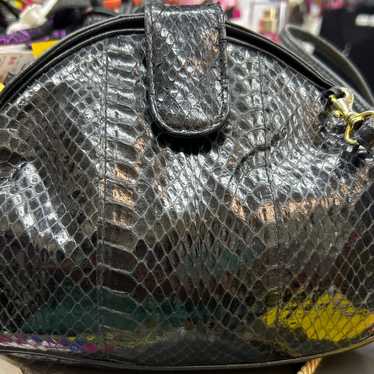 Vintage Aspect Snakeskin Black Purse - image 1