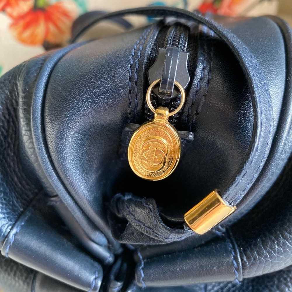 Gucci Vintage Navy Leather Crossbody Bag - image 3