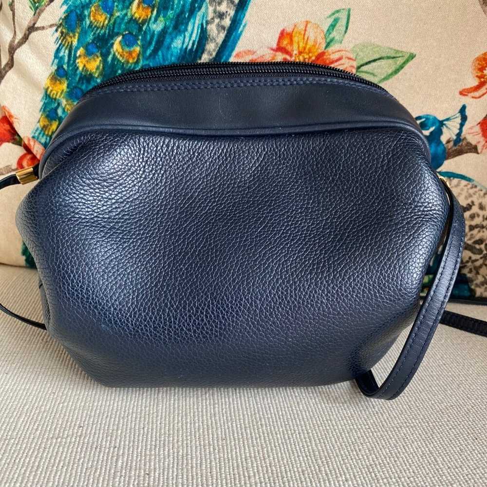 Gucci Vintage Navy Leather Crossbody Bag - image 7