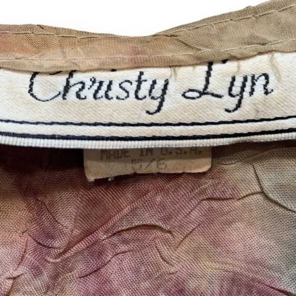 Vintage Christy Lyn Blazer Top Sheer Cream Cottag… - image 6