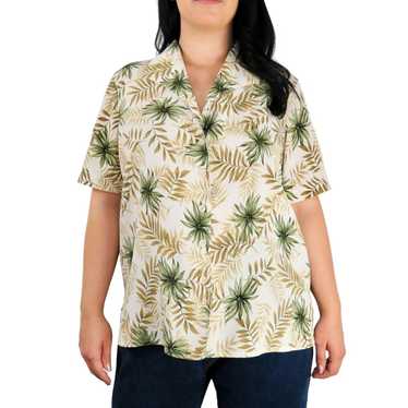 Alfred Dunner 1980s Vintage Hawaiian Palm Leaf Ta… - image 1