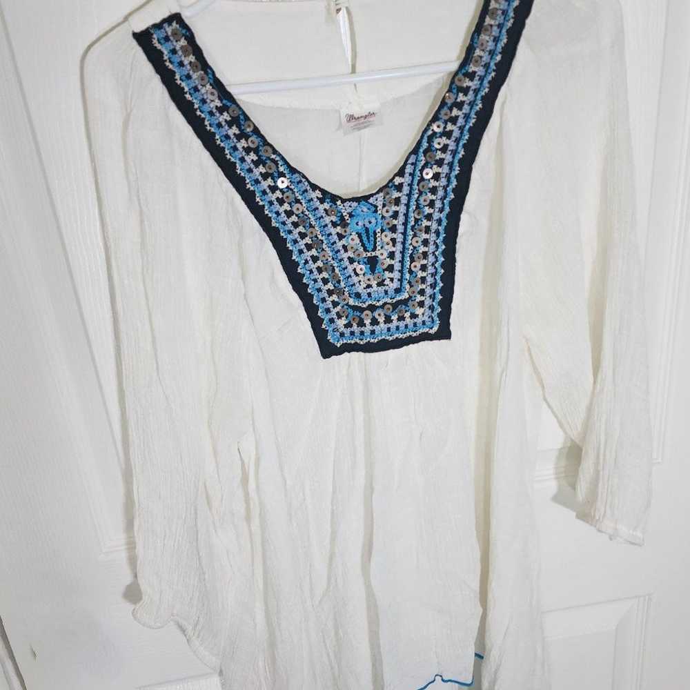 Wrangler Wrancher Shirt Womens Boho Vintage Style… - image 10