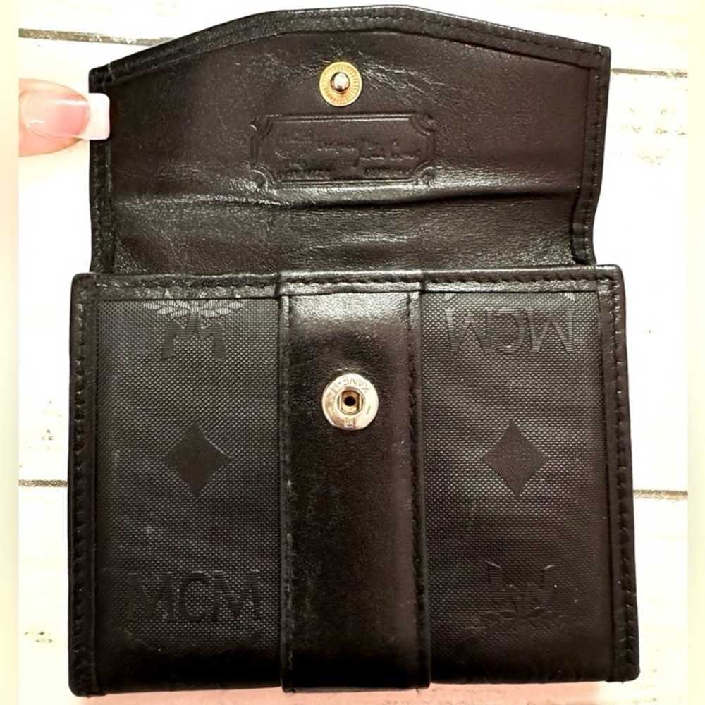 MCM Black Nylon Leather Wallet Vintage - image 2