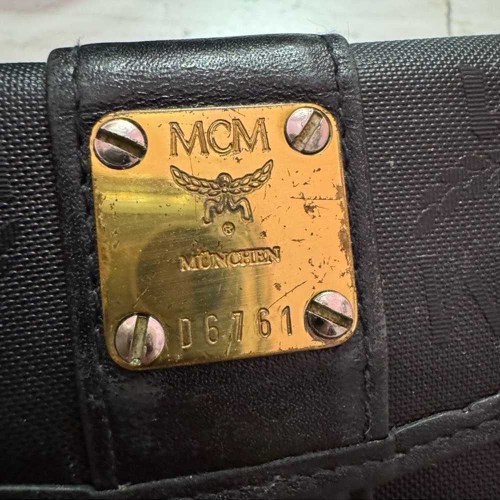 MCM Black Nylon Leather Wallet Vintage - image 3