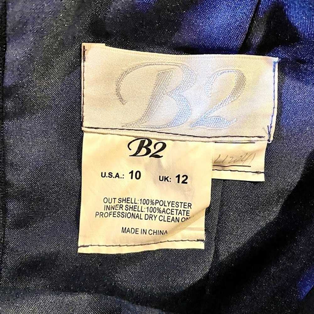 Vintage B2 Brand Dark Blue Maxi Formal Dress Size… - image 6