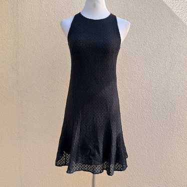 Akris Punto black knit fit and flare dress