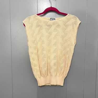 Vintage 70s 80s Keneth Too! Beige Crochet Electri… - image 1