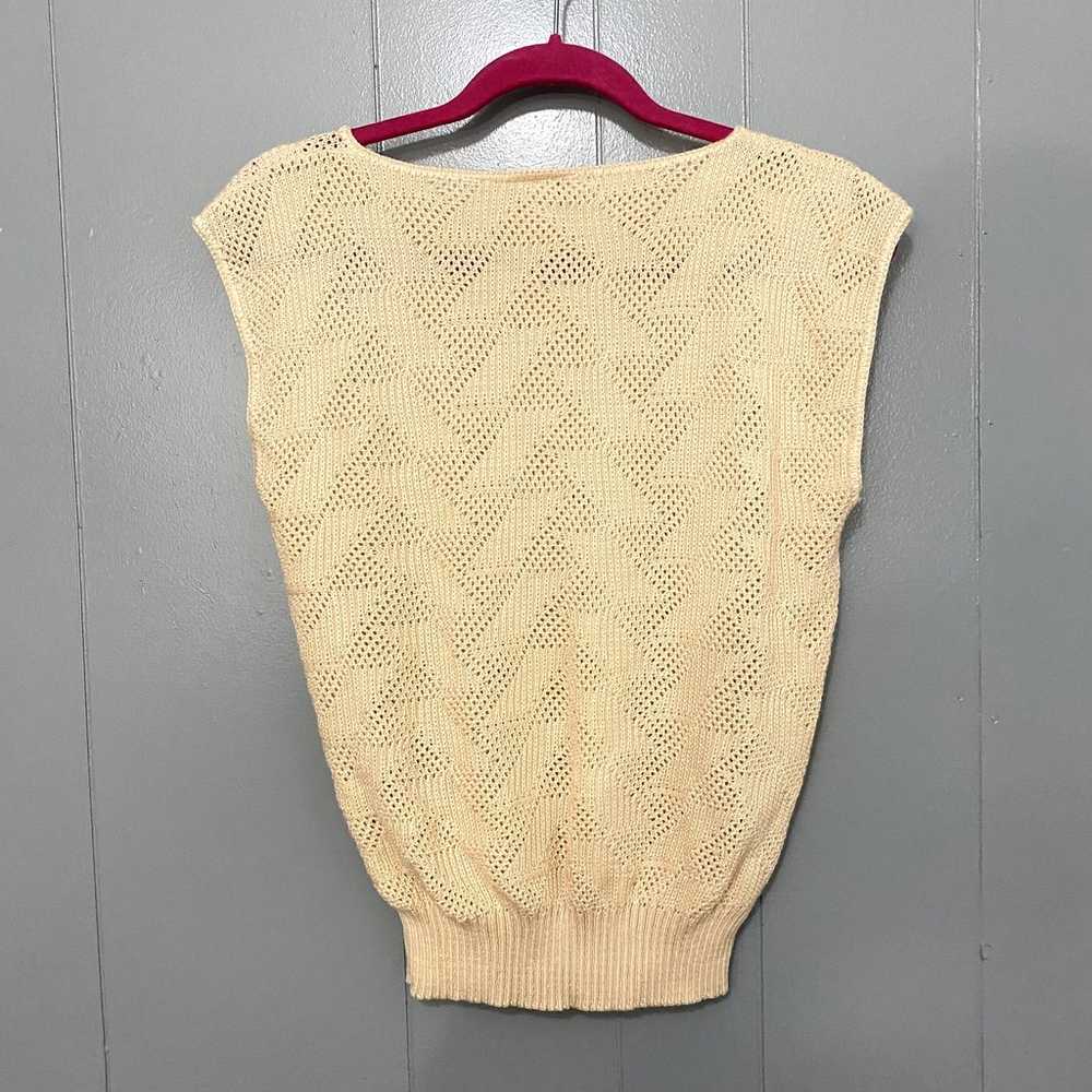 Vintage 70s 80s Keneth Too! Beige Crochet Electri… - image 5