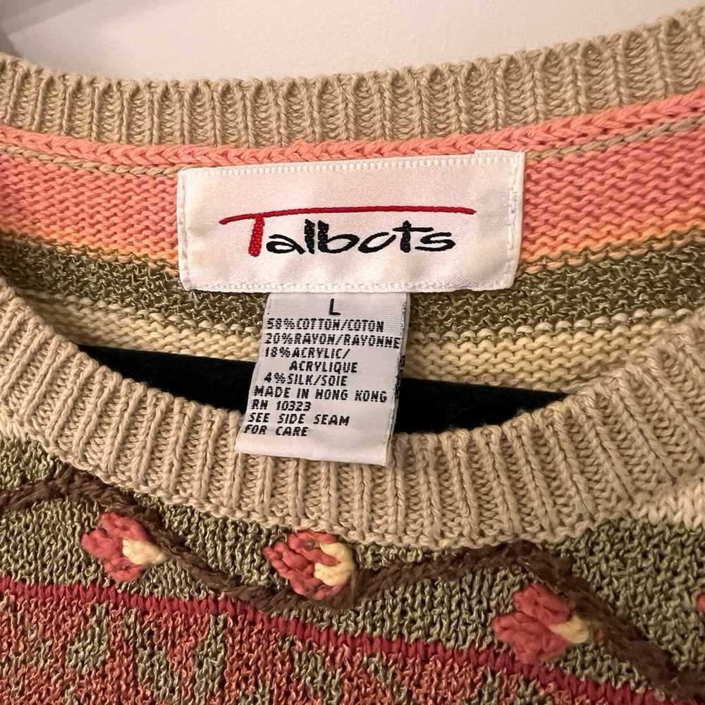 VTG Talbots Striped Short Sleeve Sweater, Women's… - image 3