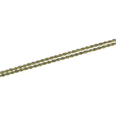 Sterling Silver 2.4mm Rope Link Vintage Twist Cha… - image 1