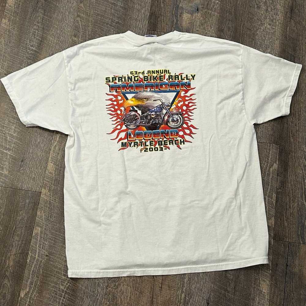 Vintage 2003 Myrtle Beach Bike rally Tee - image 4