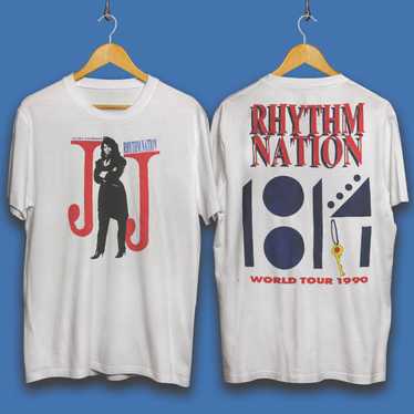 Band Tees × Vintage Janet Jackson Rhythm Nation C… - image 1