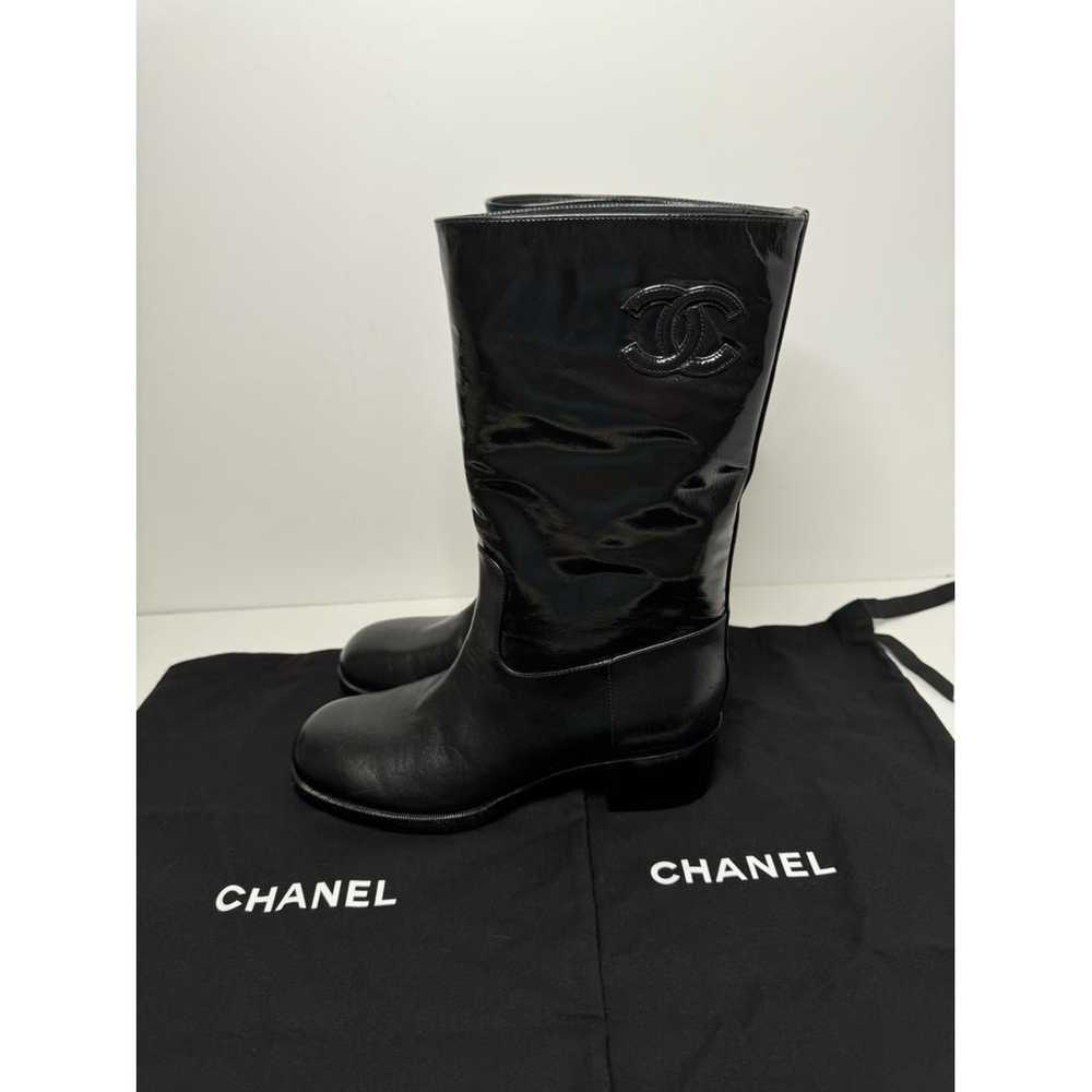 Chanel Leather riding boots - image 3