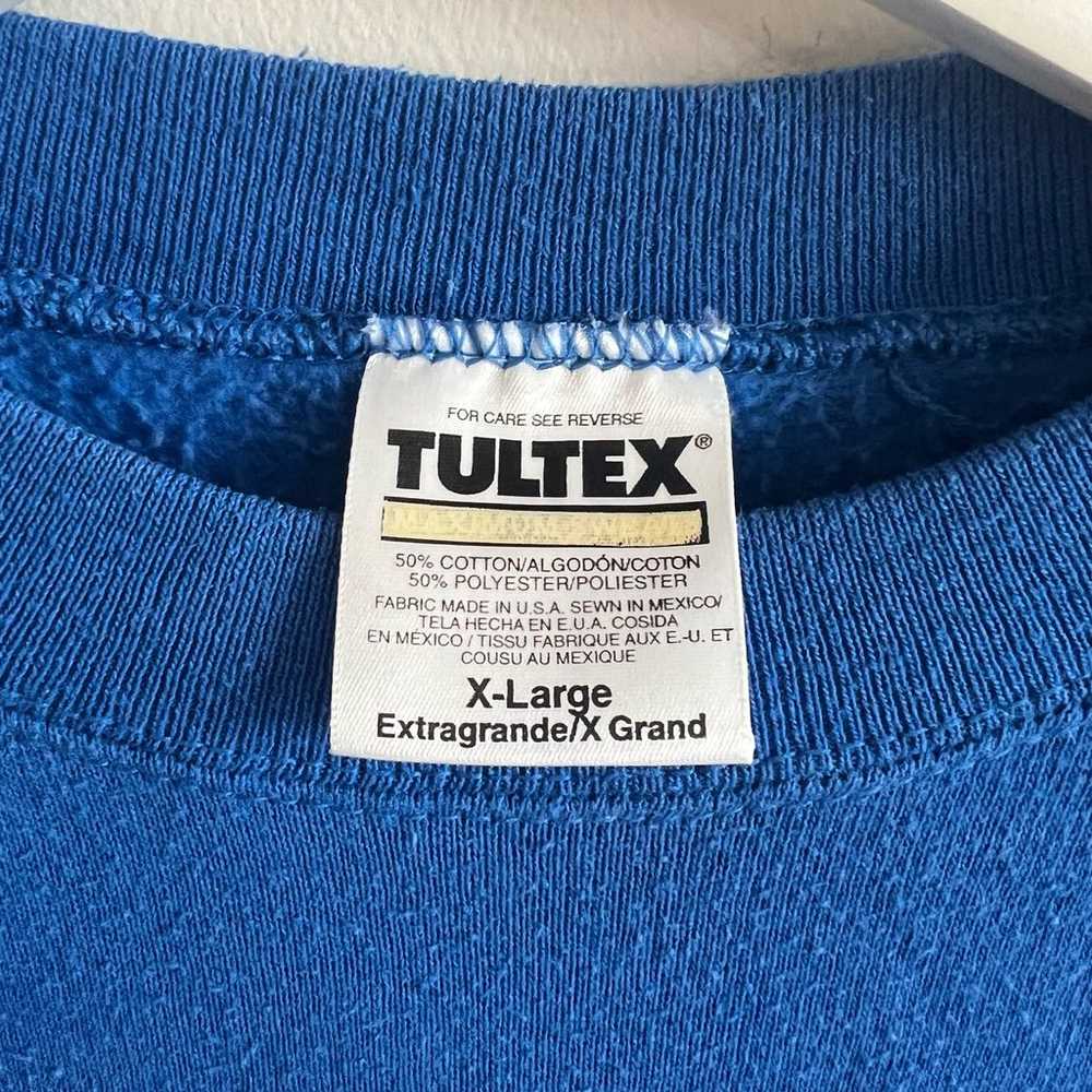 Vintage Tultex Sweatshirt Mens XLarge Blue Pullov… - image 2