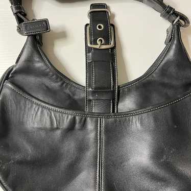 Used COACH SoHo Lynn Leather Black Shoulder Bag