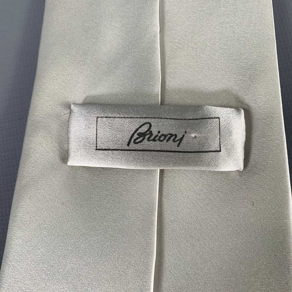 Brioni Silver Silk Button Up Long Sleeve Shirt Set - image 11