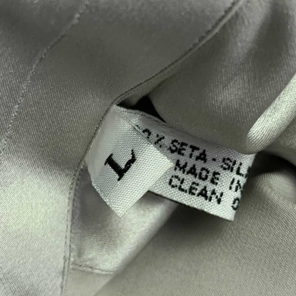 Brioni Silver Silk Button Up Long Sleeve Shirt Set - image 6