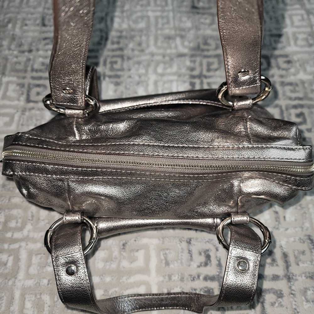 MICHAEL KORS Metallic Fulton Bowler Bag - image 8