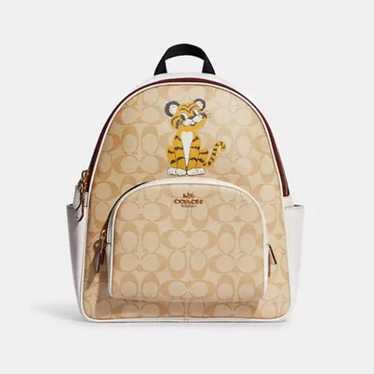 Court Backpack In Signature Canvas With Tiger  Min