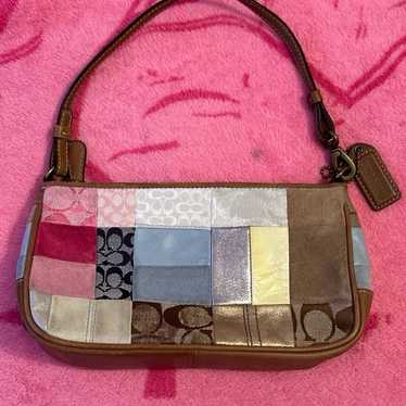 Rare HTF Coach Signature authentic Patchwork Small Bag