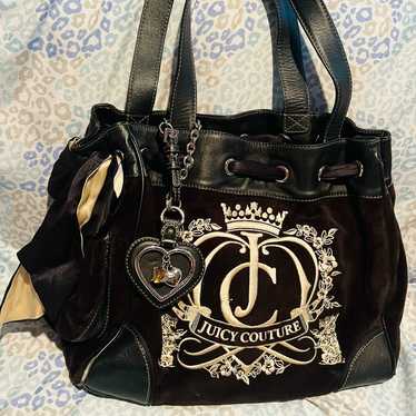 Vintage Black Juicy Couture Tote Bag Purse Handbag