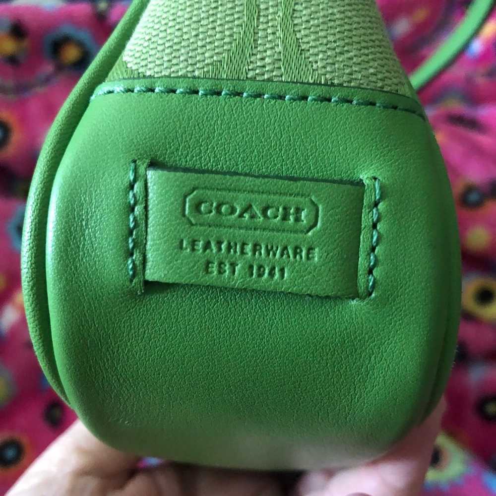 COACH Green Demi Baguette 2005 #6094 Y2K Bag Purs… - image 3