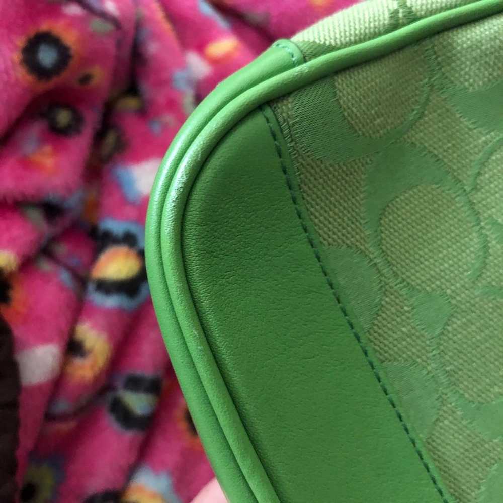 COACH Green Demi Baguette 2005 #6094 Y2K Bag Purs… - image 5