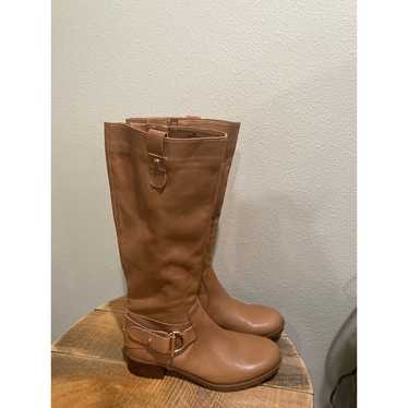 Nine West Tan Leather Riding Boots size 8