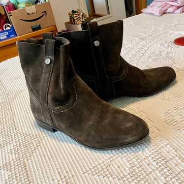 Frye brown suede ankle boots