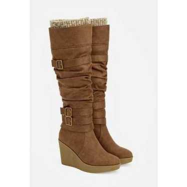 Just Fab Evette Boots - Taupe
