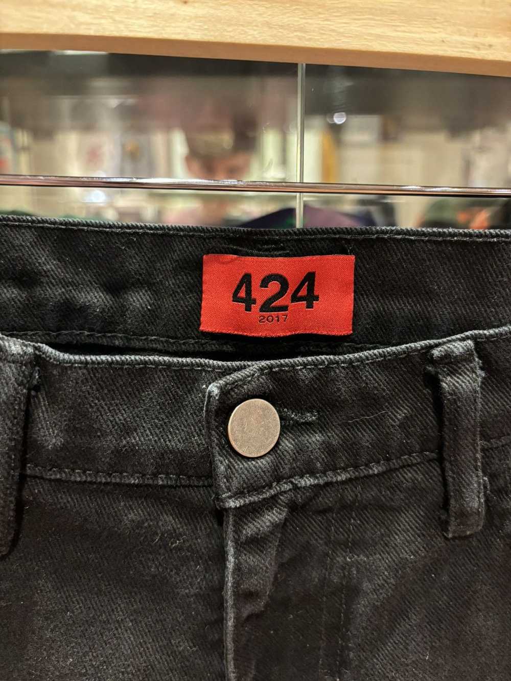 424 On Fairfax 2017 424 denim jeans black bandana - image 2