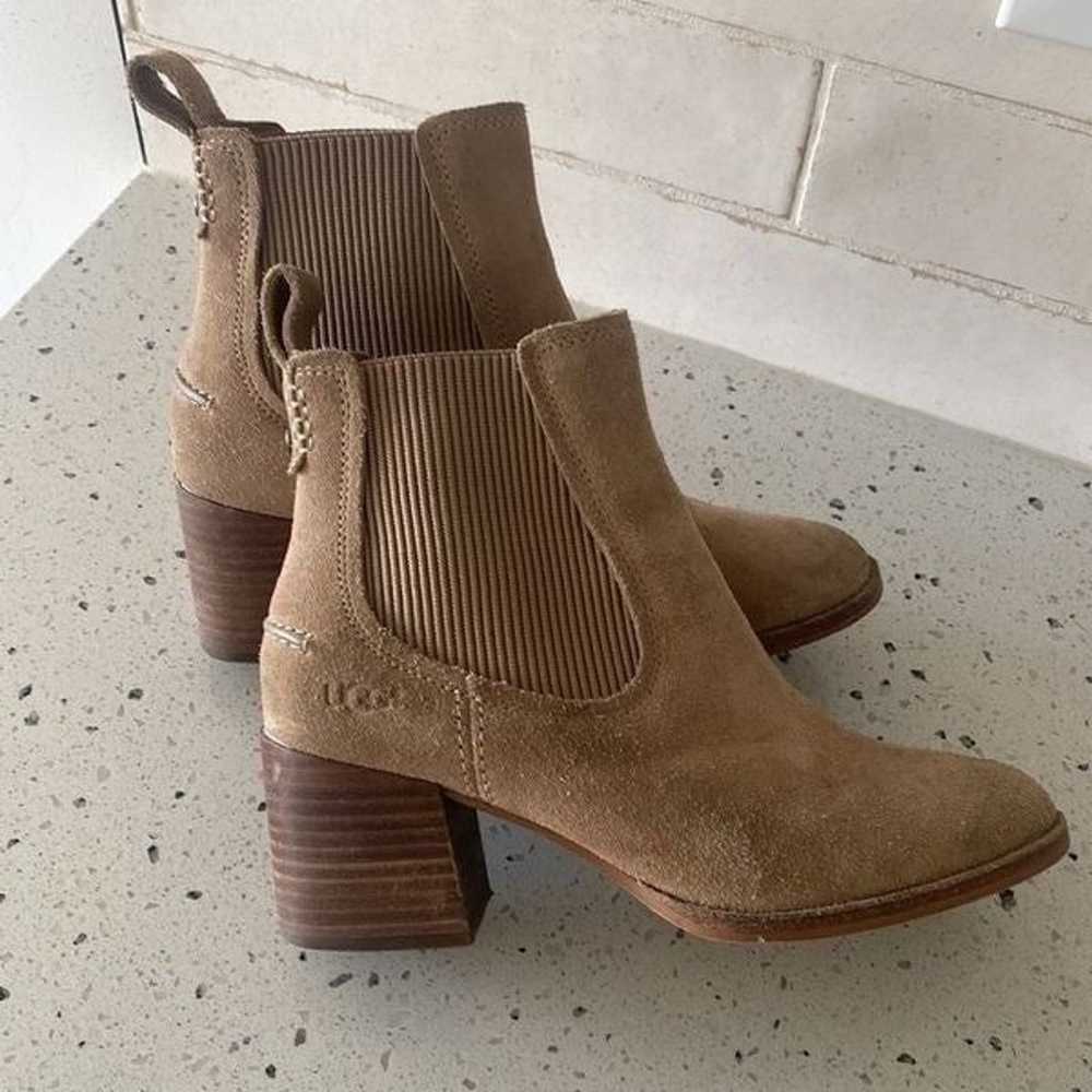 UGG Australia Faye Tan Suede Ankle Boot Chunky Bl… - image 5