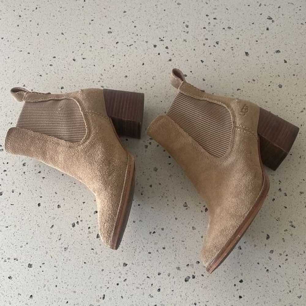 UGG Australia Faye Tan Suede Ankle Boot Chunky Bl… - image 6