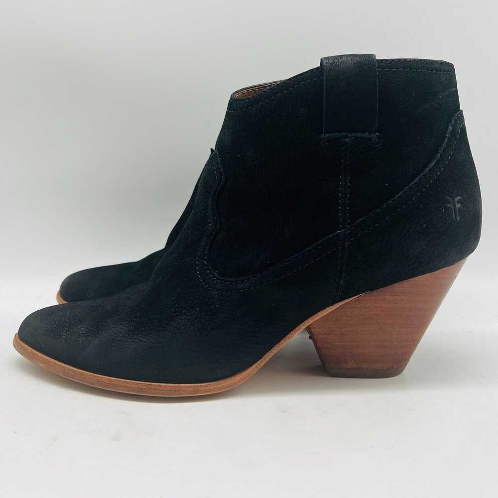 Frye Boots Womens 7 Black Suede Ankle Booties Lea… - image 4