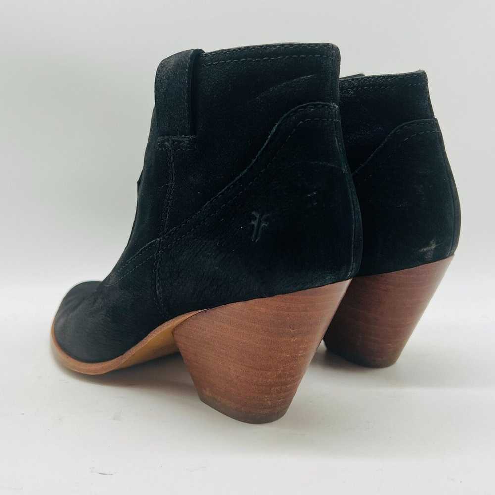 Frye Boots Womens 7 Black Suede Ankle Booties Lea… - image 5