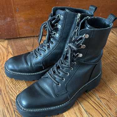 Sam Edelman Black Leather Combat Boots